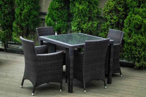 Dark Grey 4 Seater Set with Table